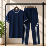 Premium T-Shirt And Trouser Set- Navy Blue